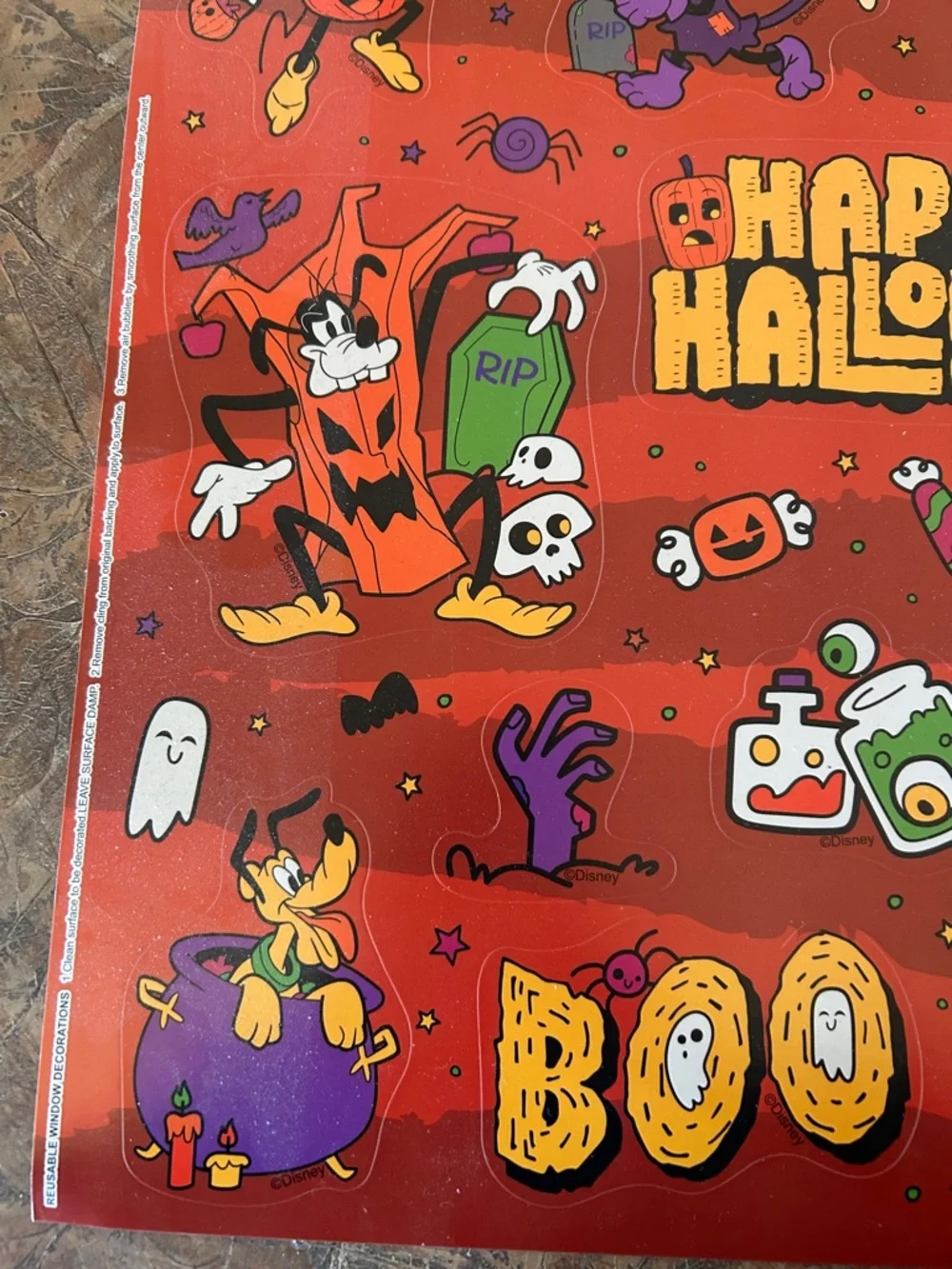 Disney Friends Happy Halloween Static Window Clings